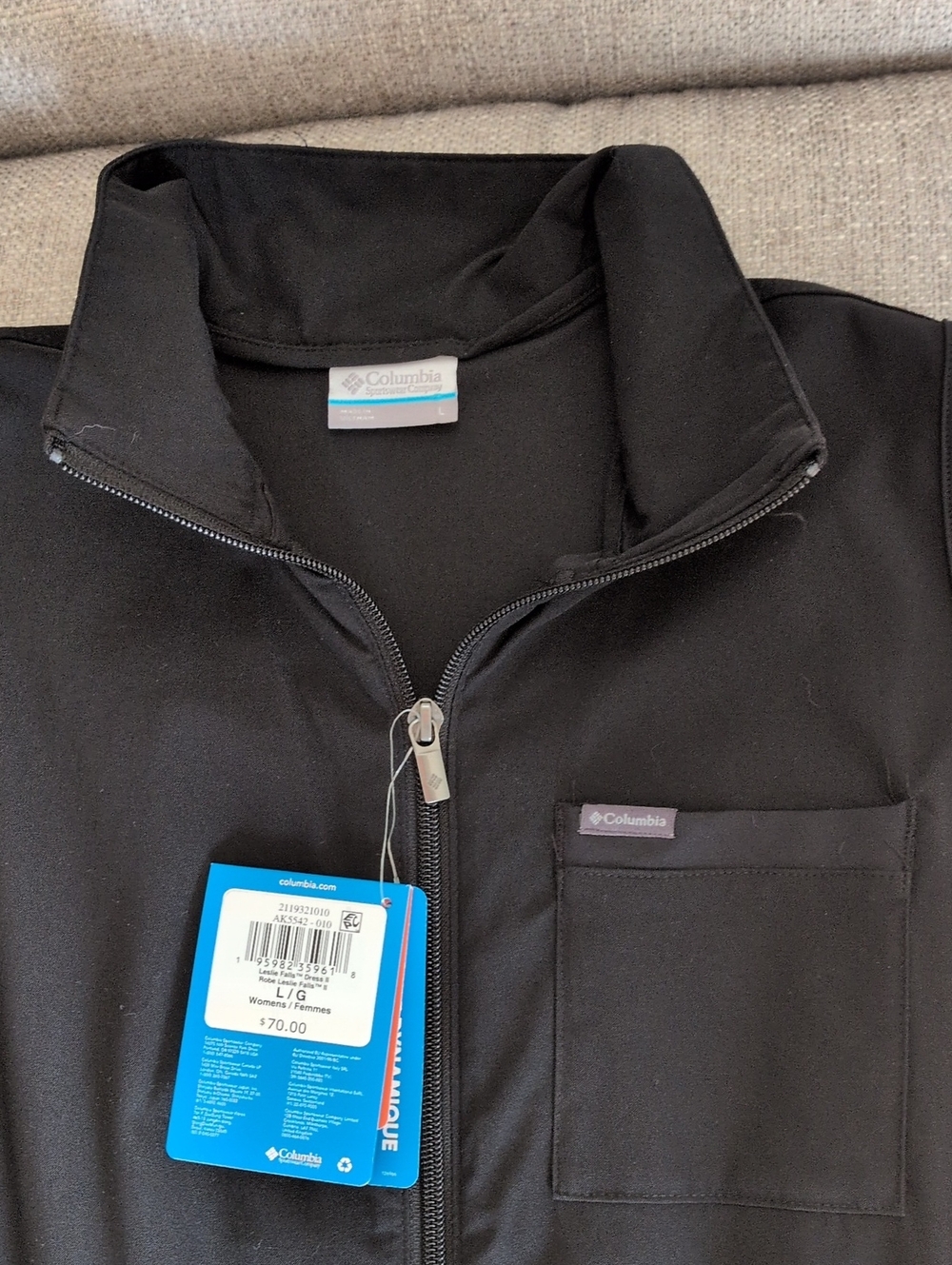 Columbia Black Leslie Falls II Active Zip-Front Vest Dress - Picture 10 of 16